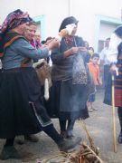 Pastoras hilando junto al fuego. Aliste, Zamora